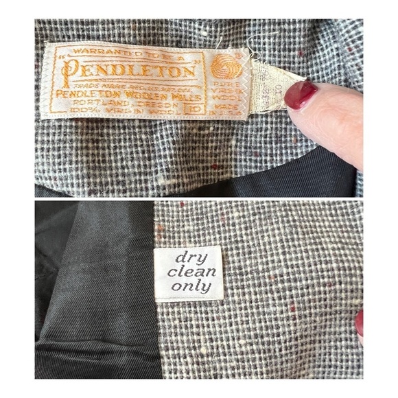 PENDLETON BLAZER VIRGIN WOOL VINTAGE 2 BUTTON TWEED CORPCORE LIGHT ACADEMIA 10 - Picture 9 of 9